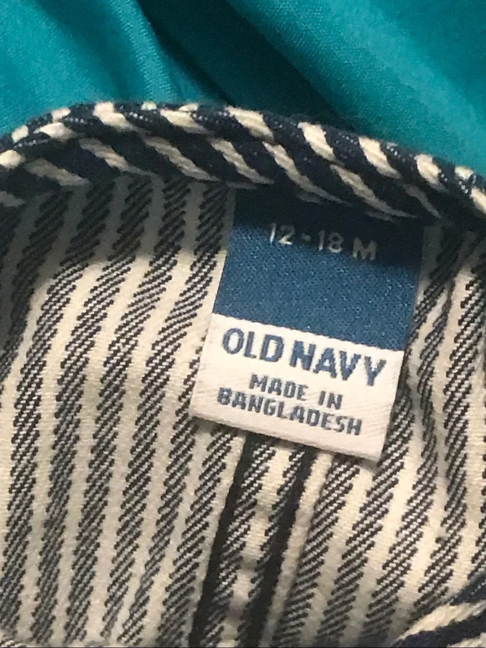 Old Navy Blue and White Striped Kids Overalls